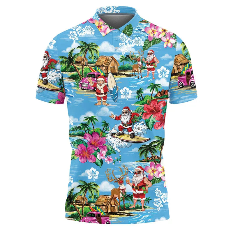 WW | Santa Claus Polo Shirt - Stylisches Herrenpoloshirt mit festlichem Design und bequemem Schnitt