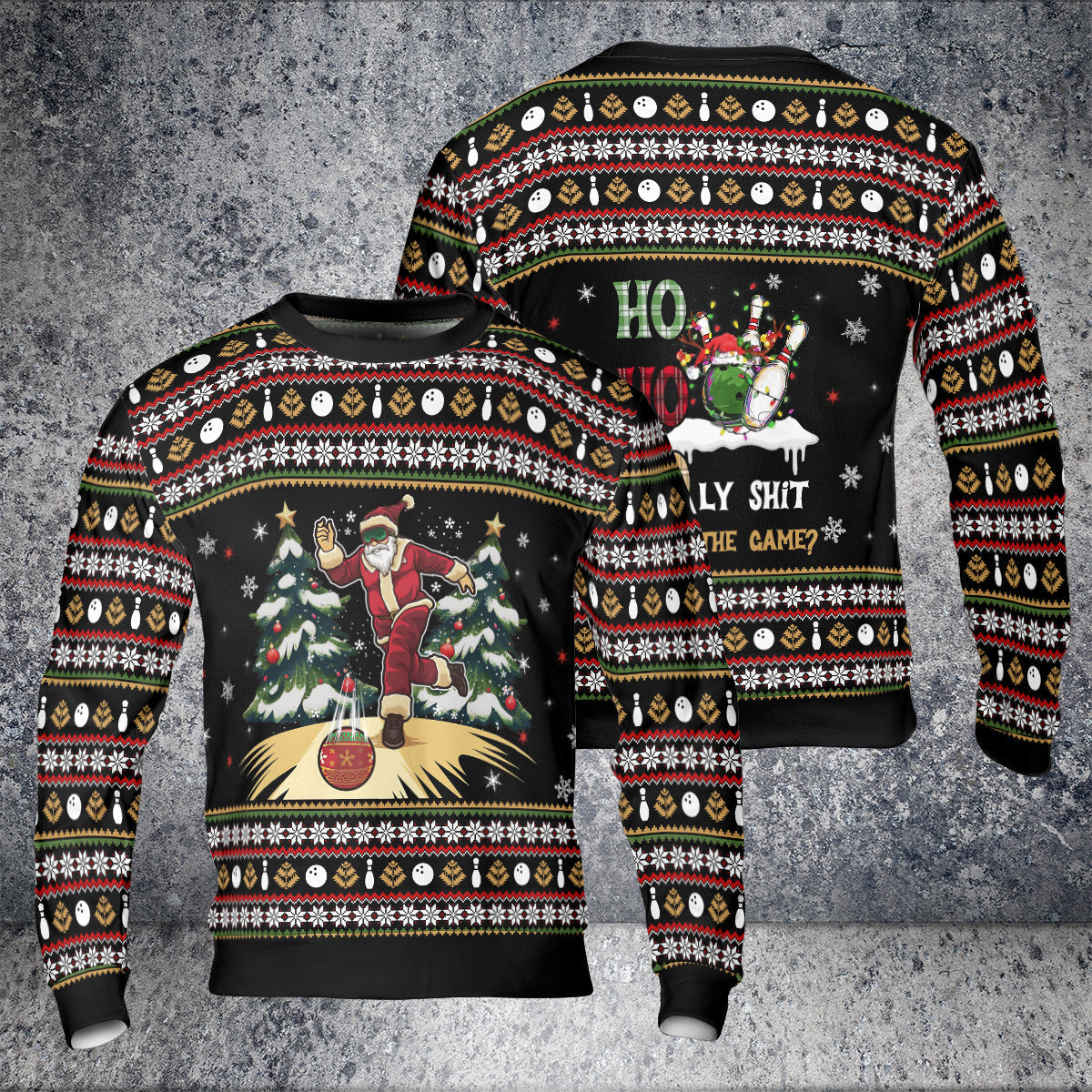 WW | Ho Ho Holy Shot Ugly Christmas Sweater - HYPERFAVOR