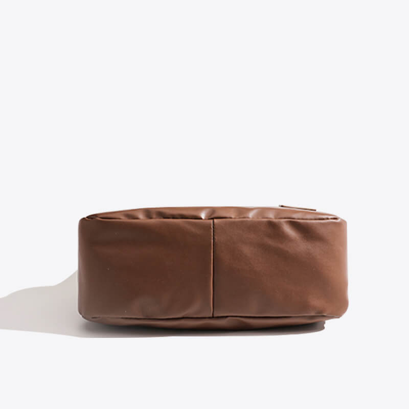 Faux Leather Hobo Messenger Bag
