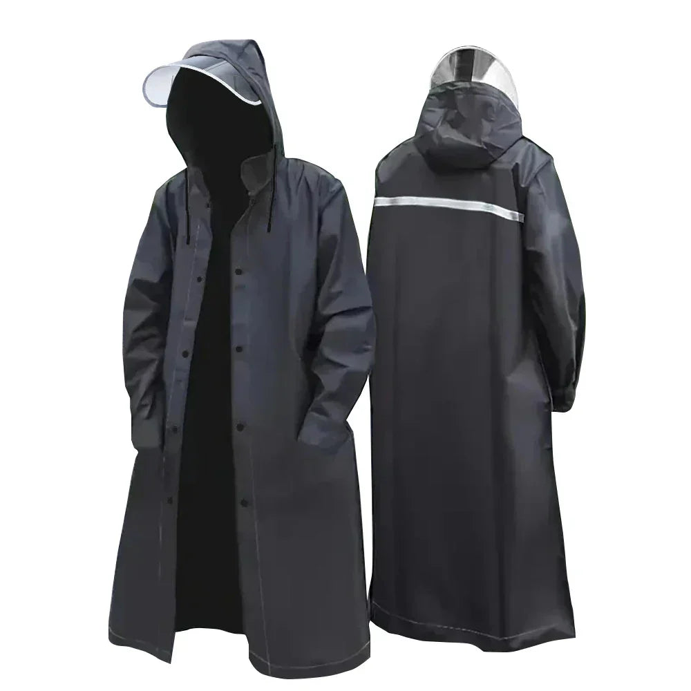 WW | Schwarze Regenjacke für Erwachsene - Wasserdicht & atmungsaktiv für den Outdoor-Einsatz