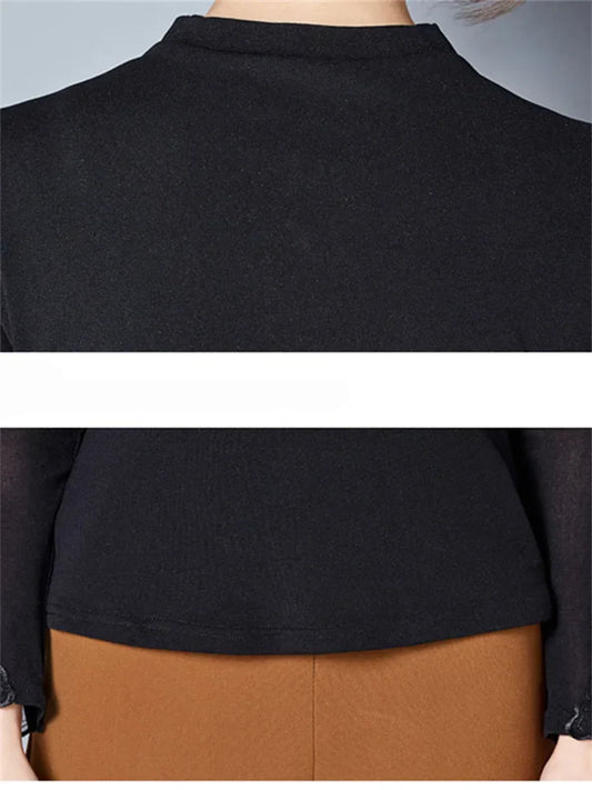 W&W - Turtleneck Lace Blouse