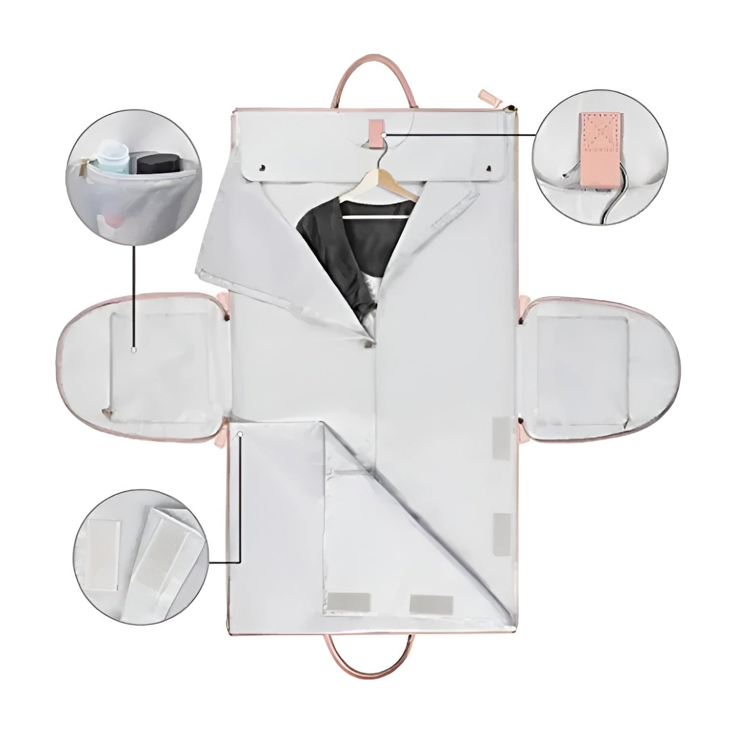 WW - Eleganter Kleiderorganizer Umhängetasche aus Vegan Leder