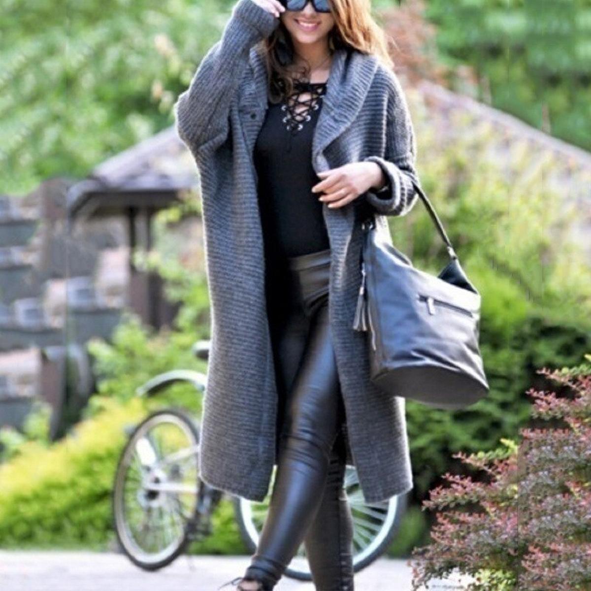 WW | Hooded Strickjacke Baumwolle Polyester Mischung