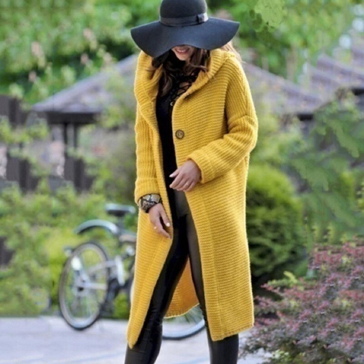 WW | Hooded Strickjacke Baumwolle Polyester Mischung