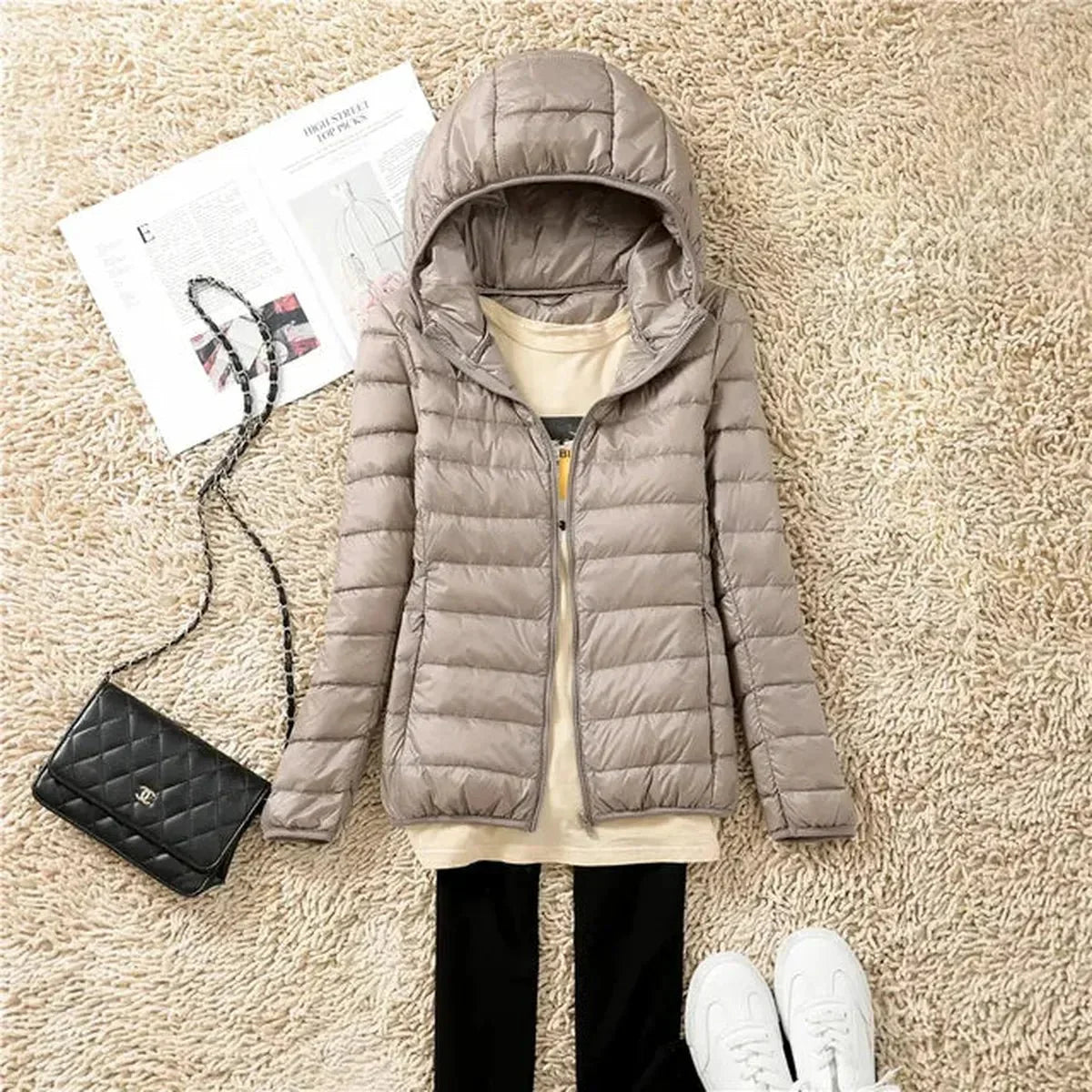 WW | Kapuzenshirt Leichtgewicht Steppdaunenjacke