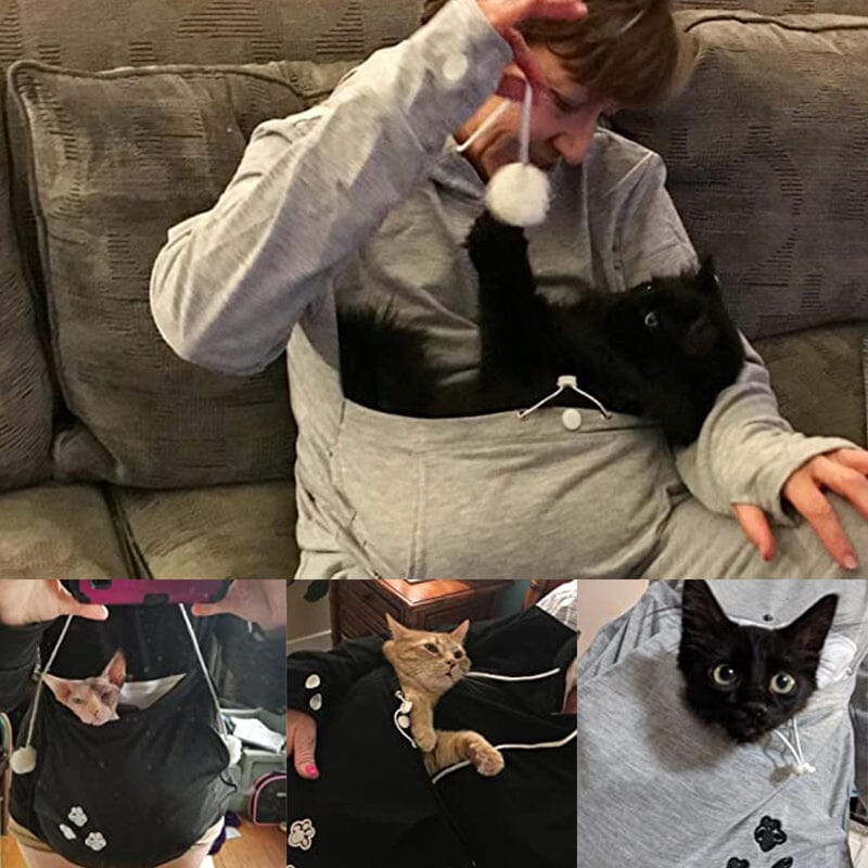 WW | Tasche für Haustiere Lange Ärmel Tragetasche für Haustiere mit Katzen Tasche Sweatshirt für Hunde