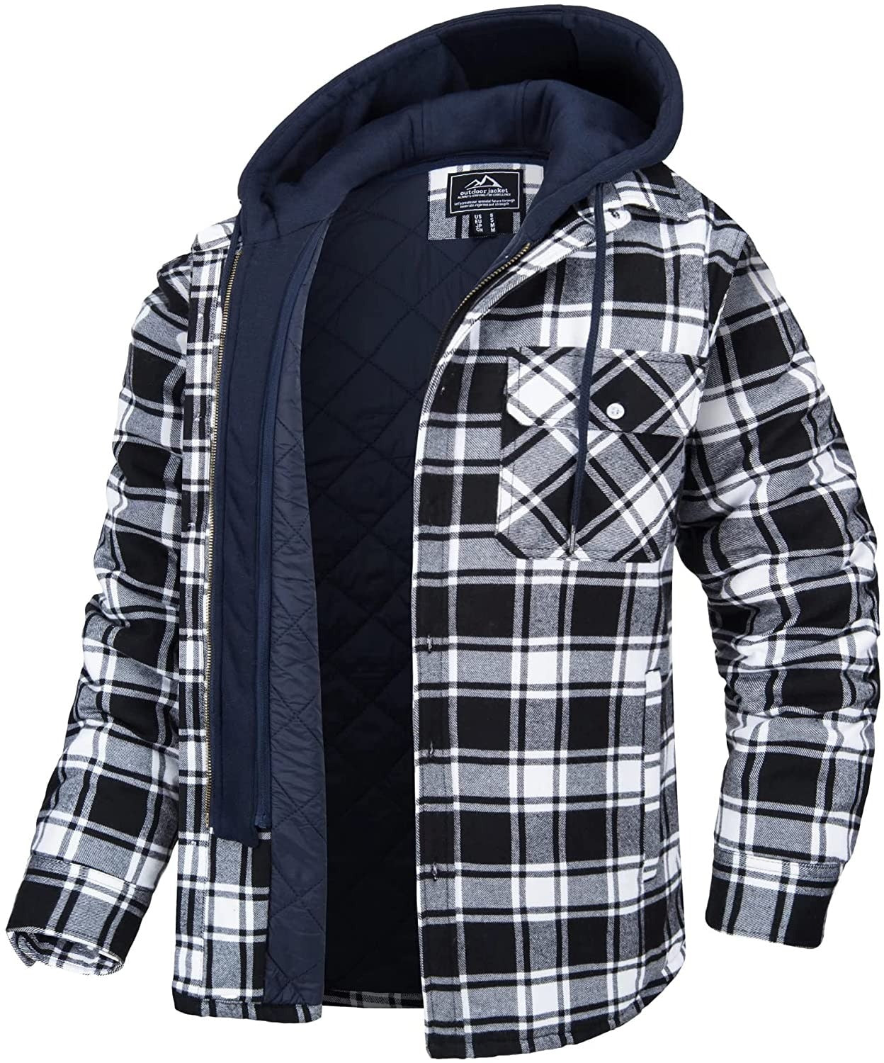WW | Men's Quilted Gingham Zip Jacket