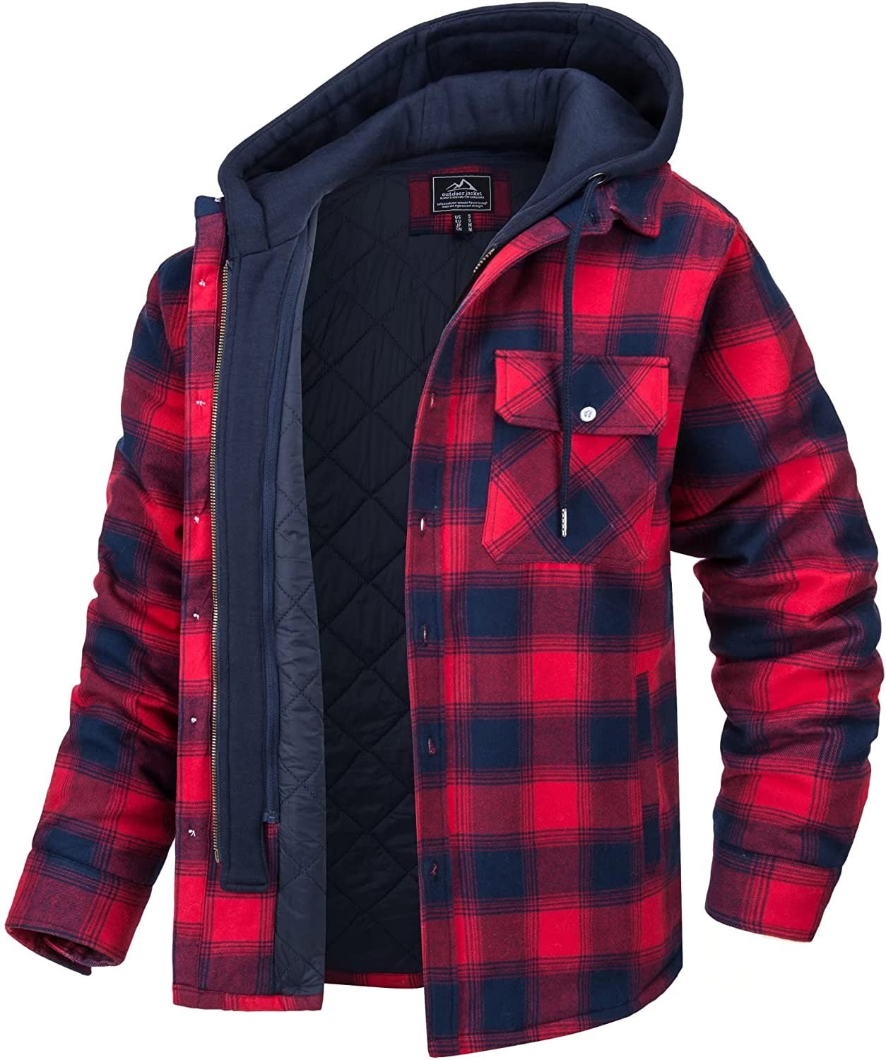 WW | Men's Quilted Gingham Zip Jacket