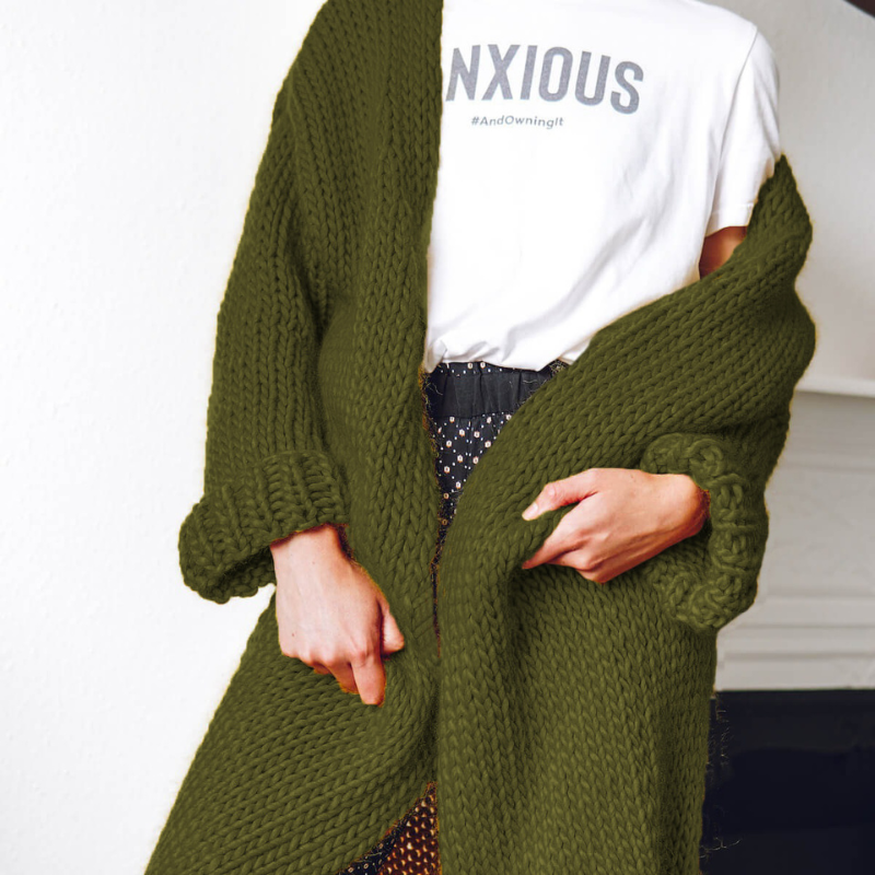 WW | Cardigan - Loose Women's Knitwear for Winter