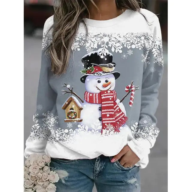 WW | Christy Snowman Pattern Pullover