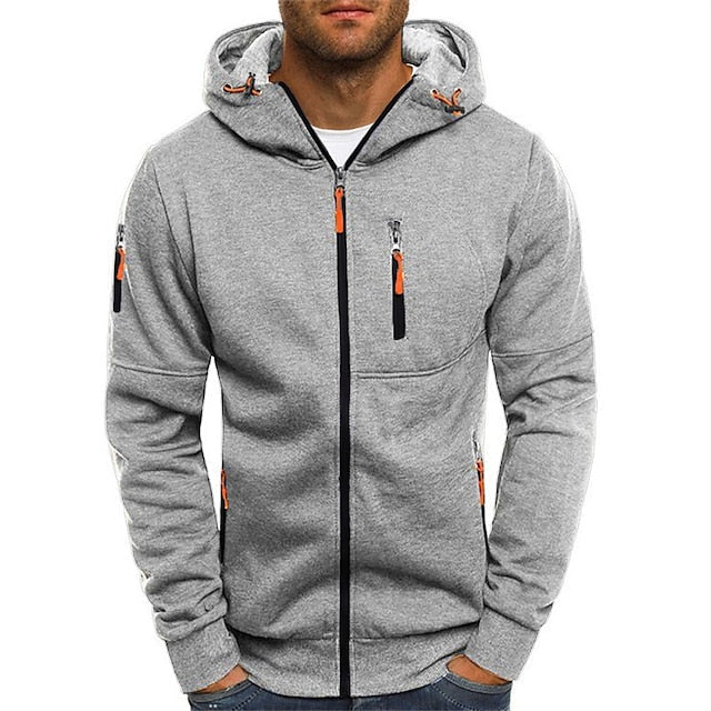 WW | Kapuzenpullover Taillierte Passform Atmungsaktives Material Reißverschluss Reißverschluss Taschen