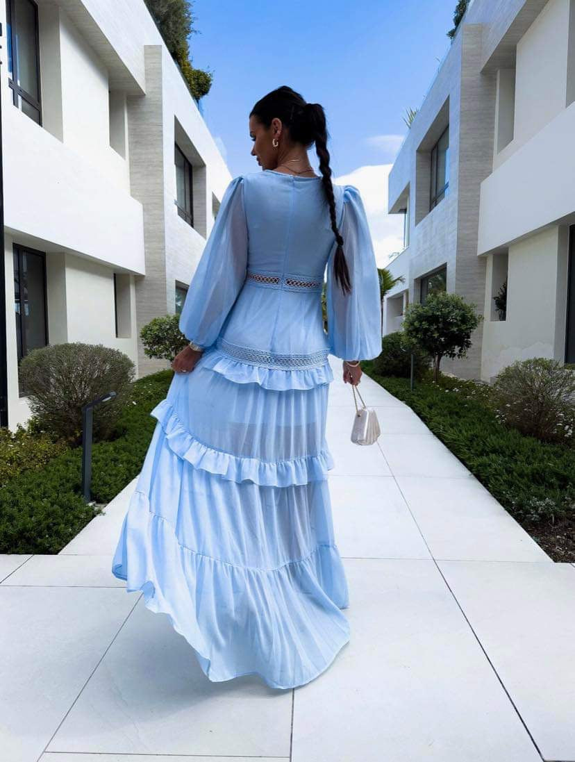 WW | Tiered Long-Sleeve Maxi Dress