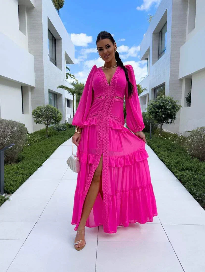 WW | Tiered Long-Sleeve Maxi Dress