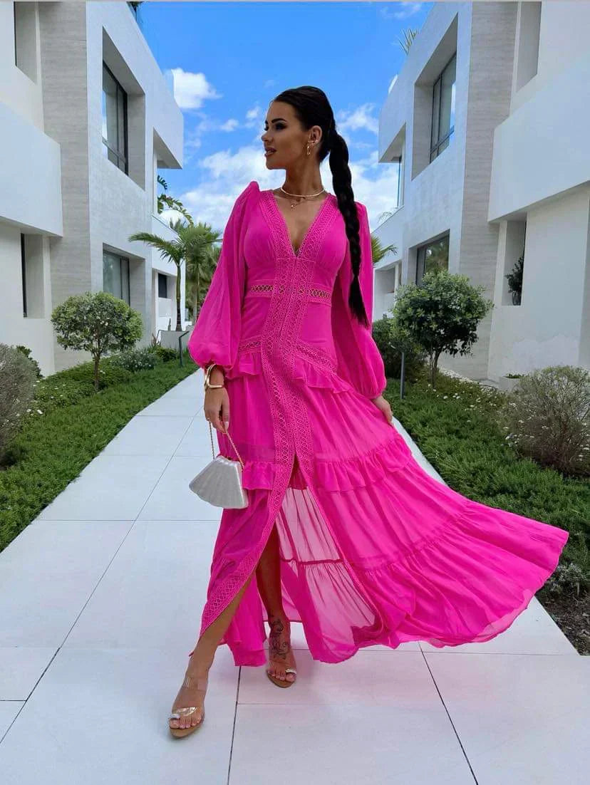 WW | Tiered Long-Sleeve Maxi Dress