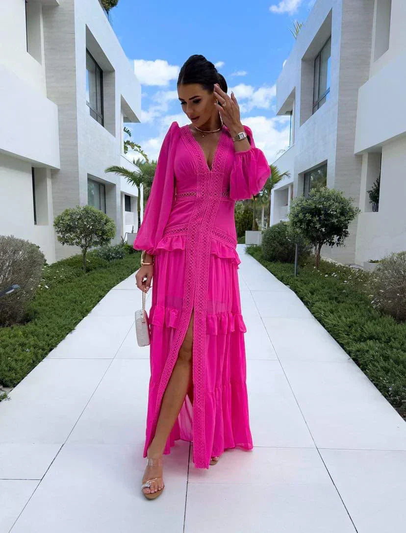 WW | Tiered Long-Sleeve Maxi Dress