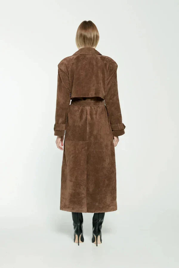 WW | Veganer Leder-Trenchcoat