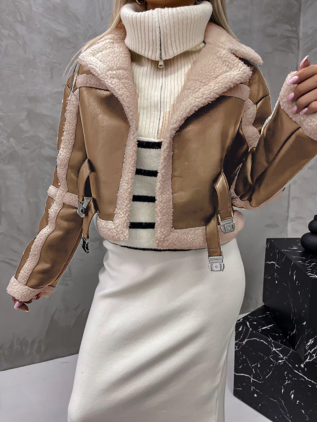 WW | Long fur coat