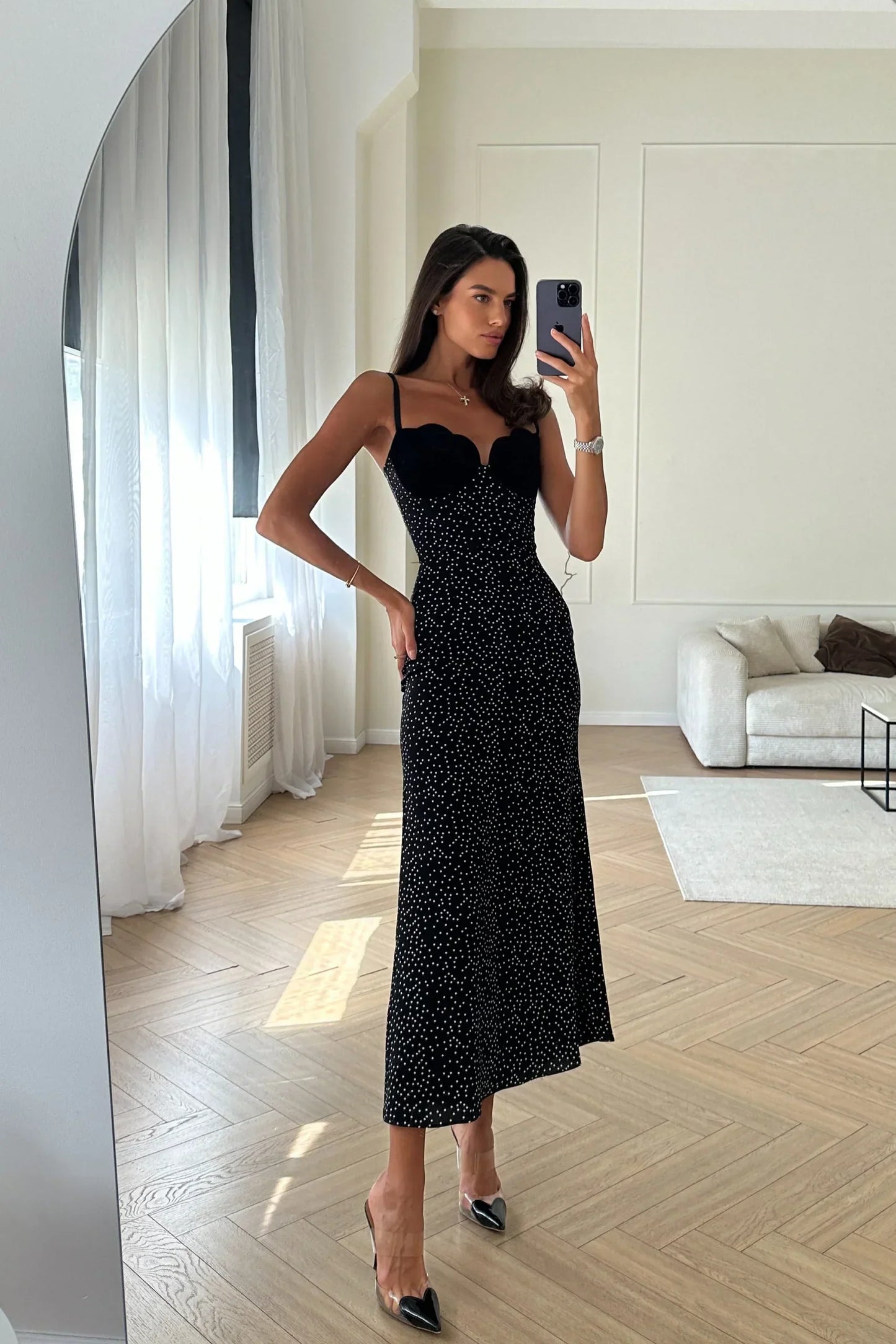Kameron | Satin Slip Midi Dress