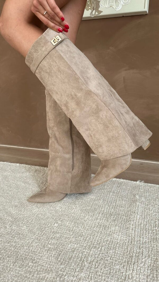 WW | High-quality knee-high suede boots