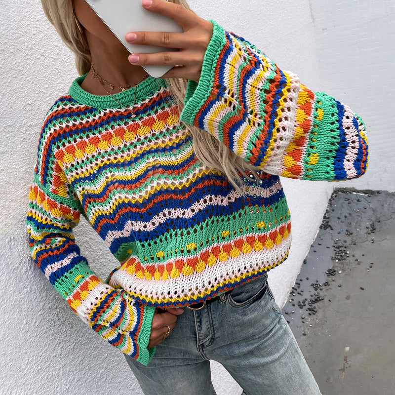 WW | Farbiger Strickpullover