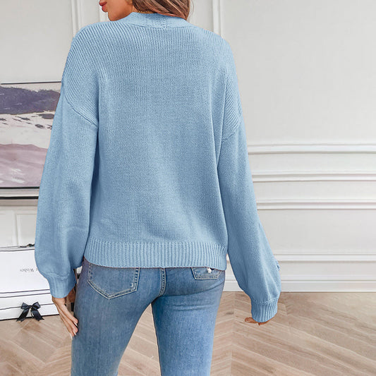WW | Blumen Strickstrickjacke