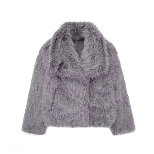 WW | Frauen Elegante Kunstfelljacke Cozy Stil