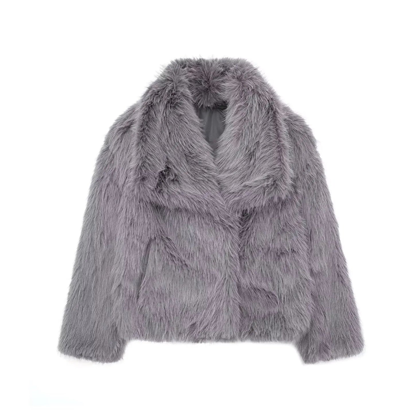 WW | Frauen Elegante Kunstfelljacke Cozy Stil