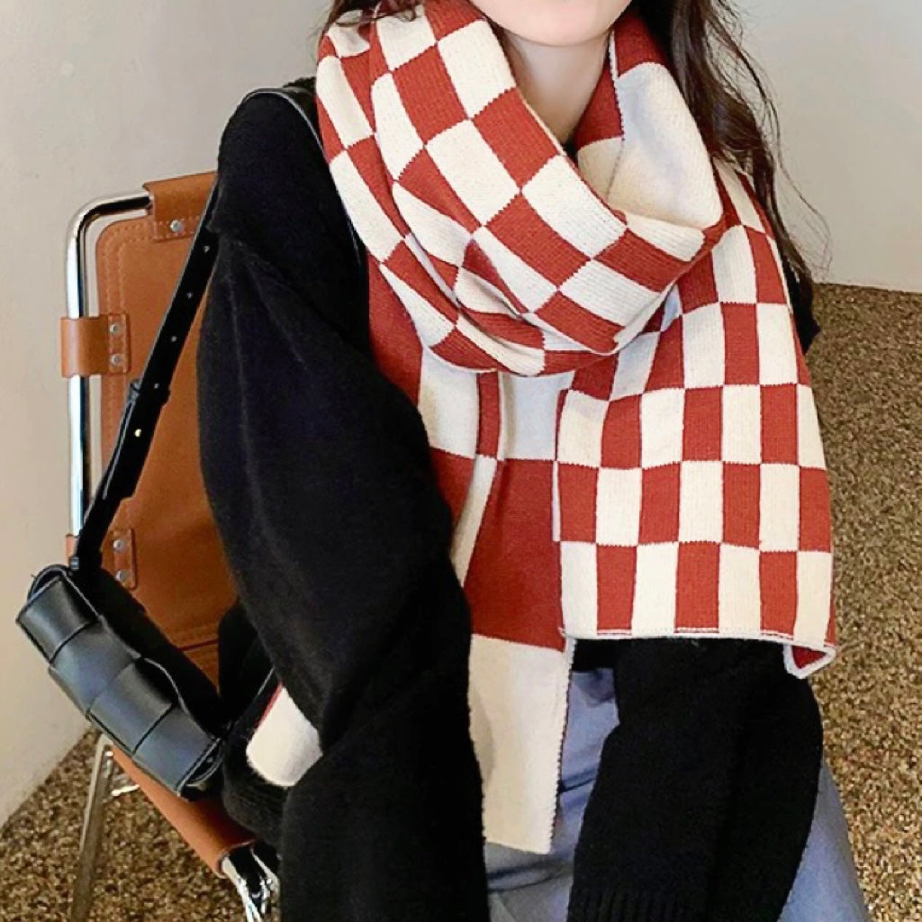 plaid wool scarf