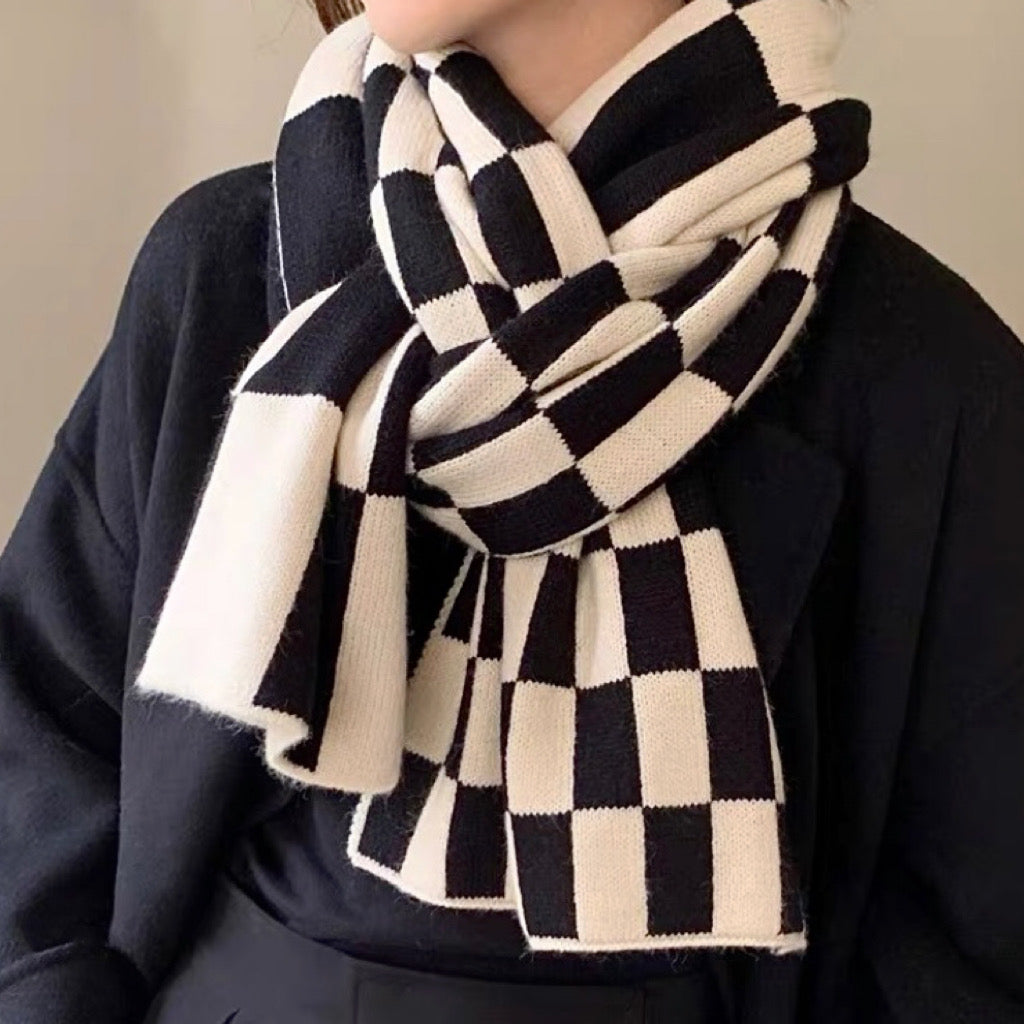 plaid wool scarf