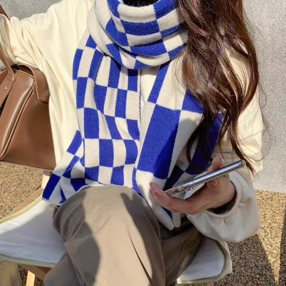plaid wool scarf