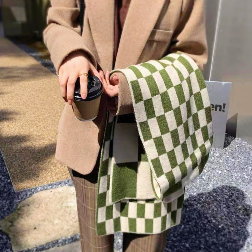 plaid wool scarf