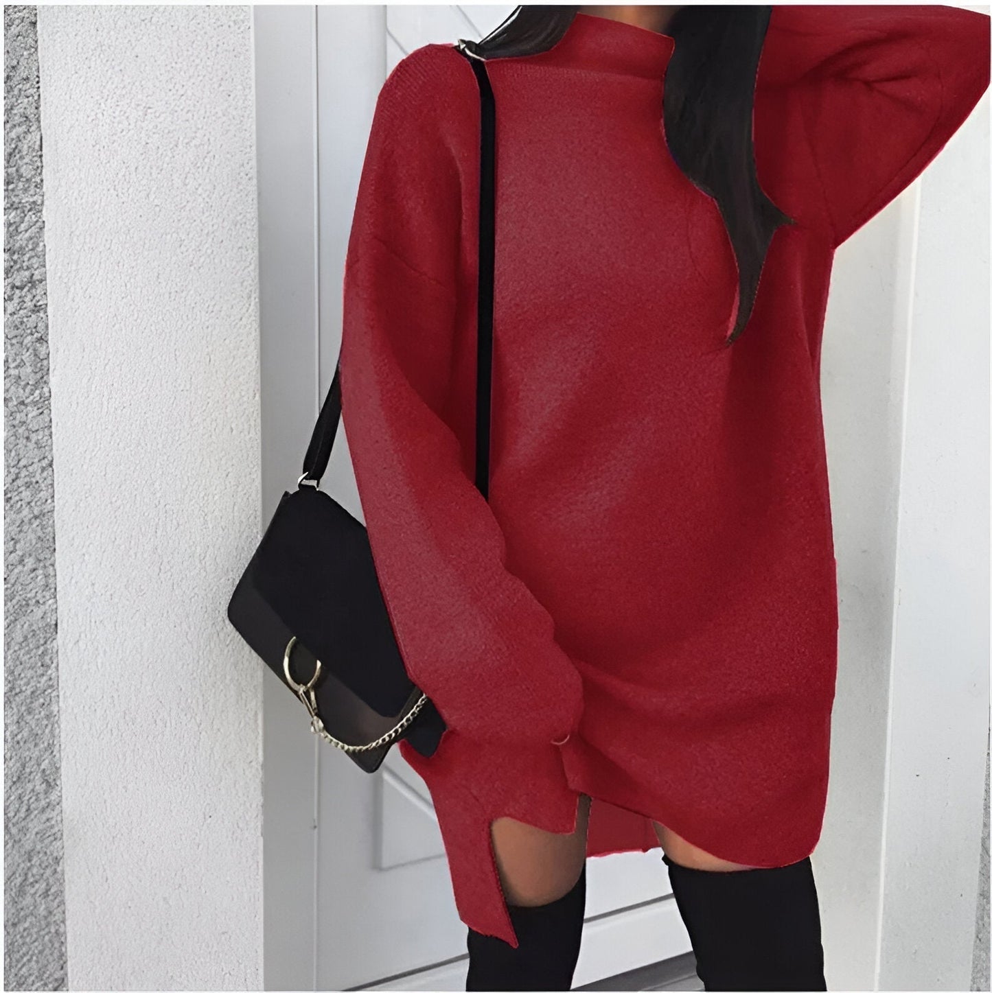 WW | 2024 Herbst Oversized Rollkragenkleid