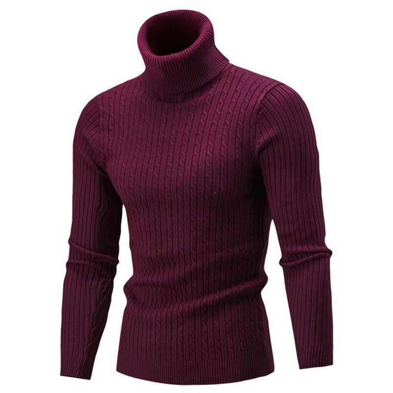 WW | Herren Rollkragenpullover aus dicker Wolle mit hohem Kragen
