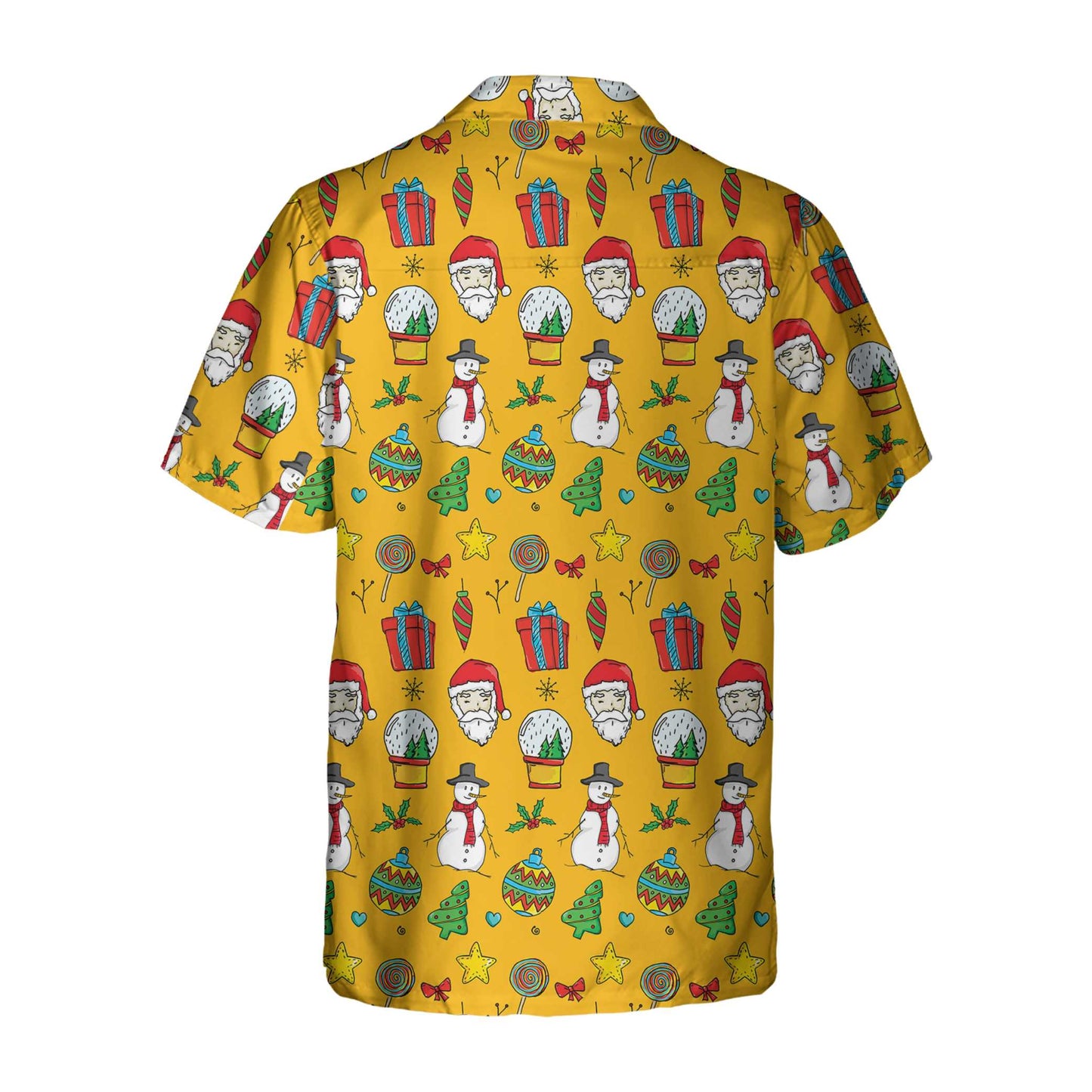 WW | Ich liebe Weihnachtsshirt für Männer mit Weihnachtsmuster, süßes Weihnachts-Hawaii-Hemd