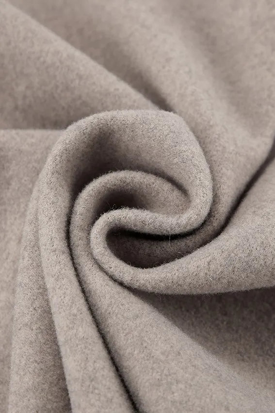 WW | Solid Braun Langarm Knopfjacke