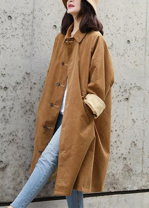 WW | Khaki Button Pocket Patchwork Corduroy Coats
