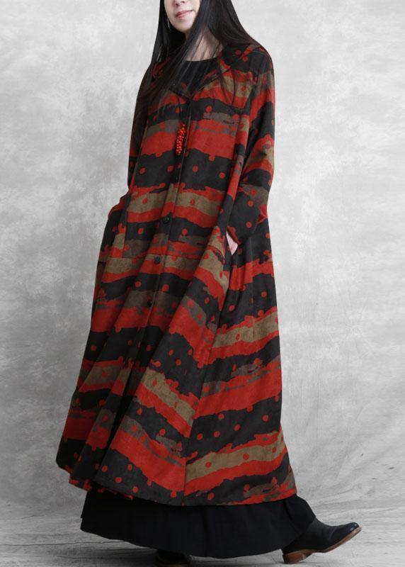 WW | Kapuzen Button Down feine Kleidung für Frauen mit rotem Druck tägliche Mäntel