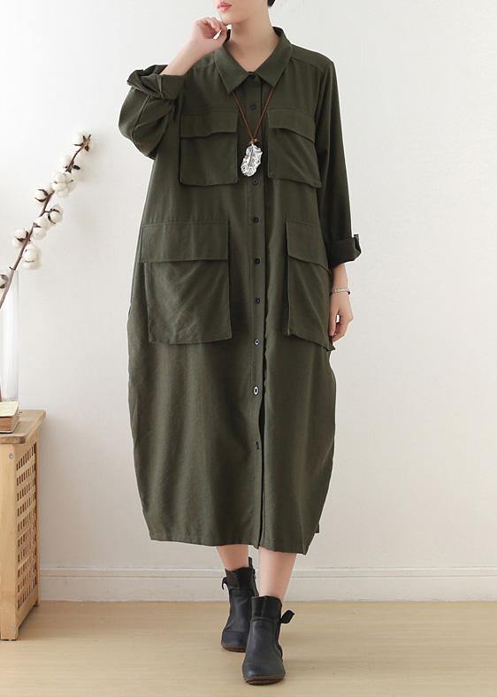WW | Lapel Pockets Plus Size Clothes for Women Black Knee Women's Coats