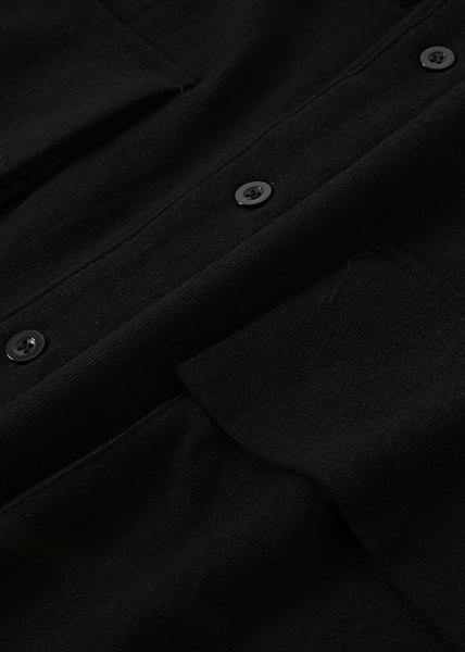 WW | Revers-Taschen Plus-Size-Kleidung für Frauen schwarze Knie Frauenmäntel