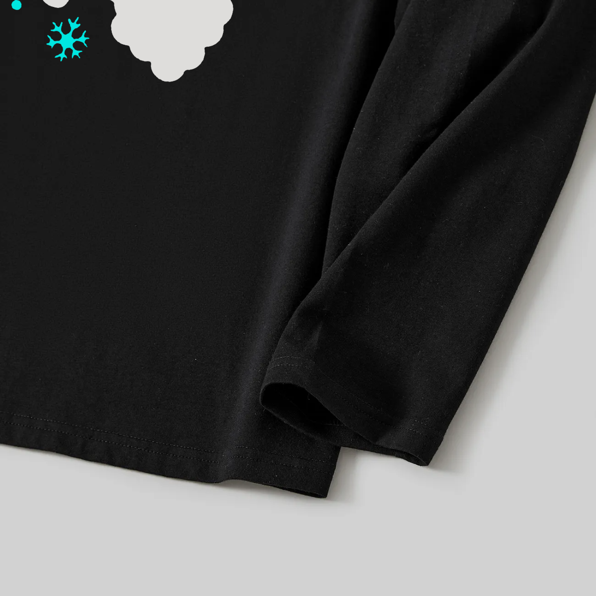 WW | Christmas "HO HO HO" Text Print Black Long Sleeve Top with Green and Black Plaid Family Neutral Pajamas