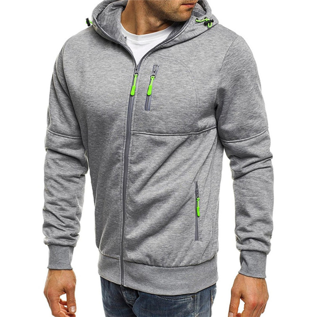 WW | Herren Kapuzenpullover mit Kapuze und Reißverschluss