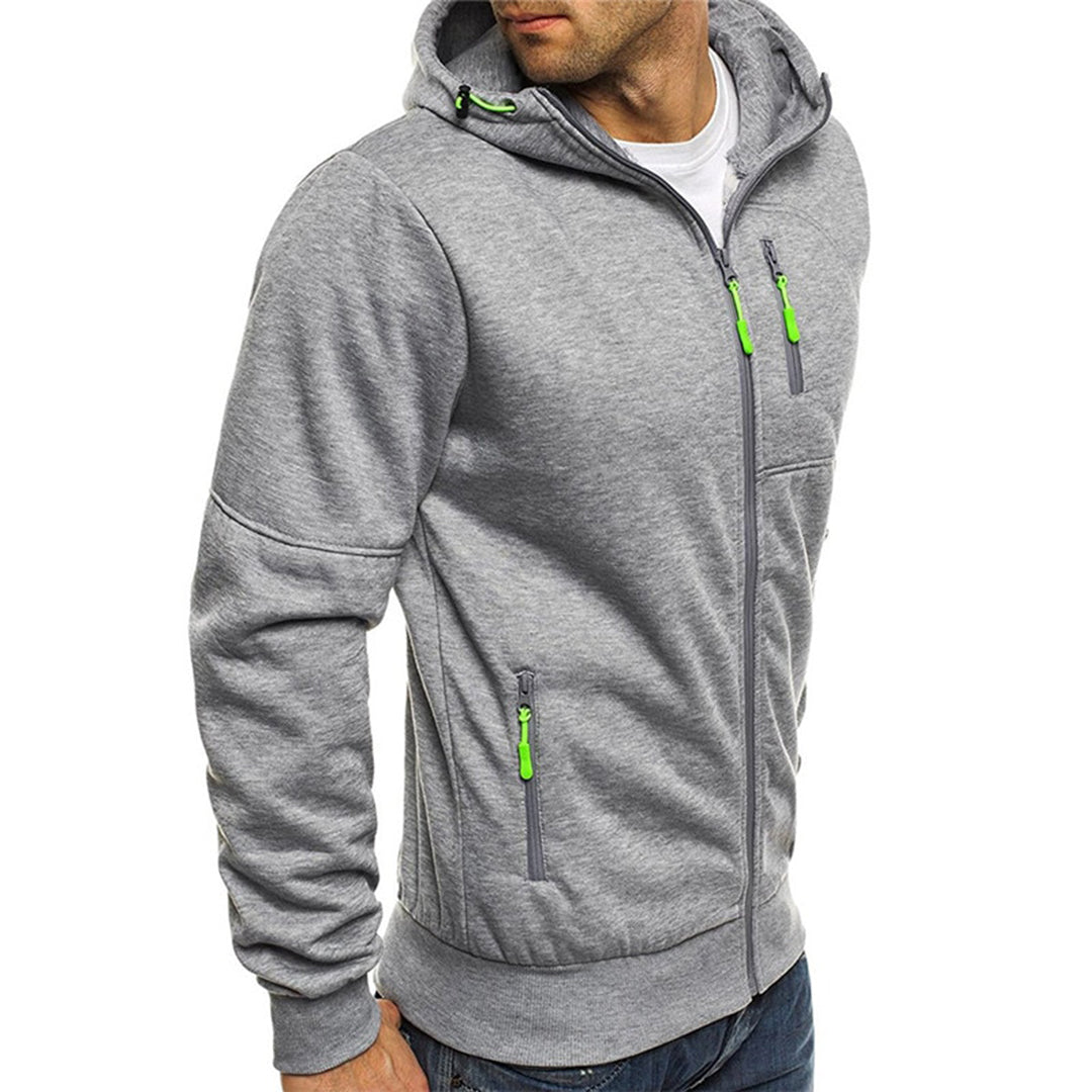WW | Herren Kapuzenpullover mit Kapuze und Reißverschluss
