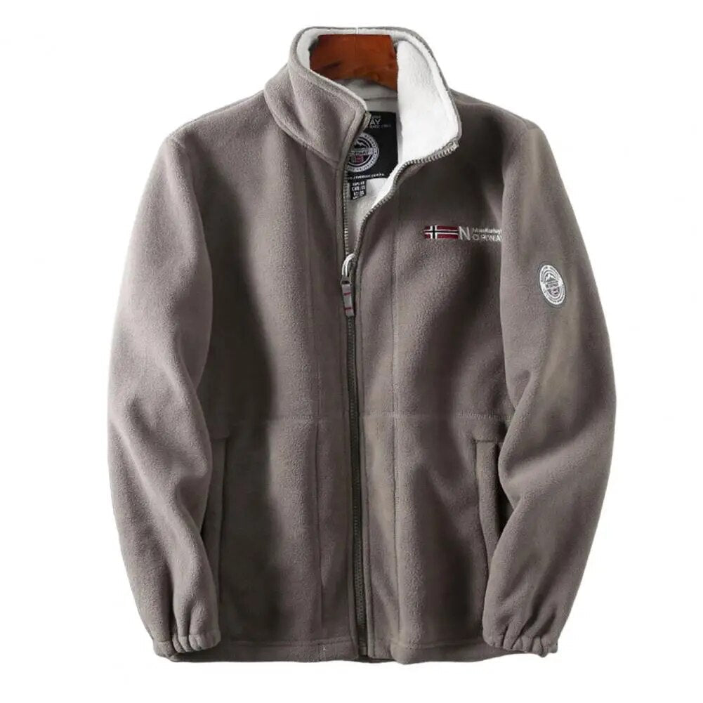 WW | Men's Fleece Jacket with Zipper – Norway-Style Outdoor Jacket for Autumn & Winter