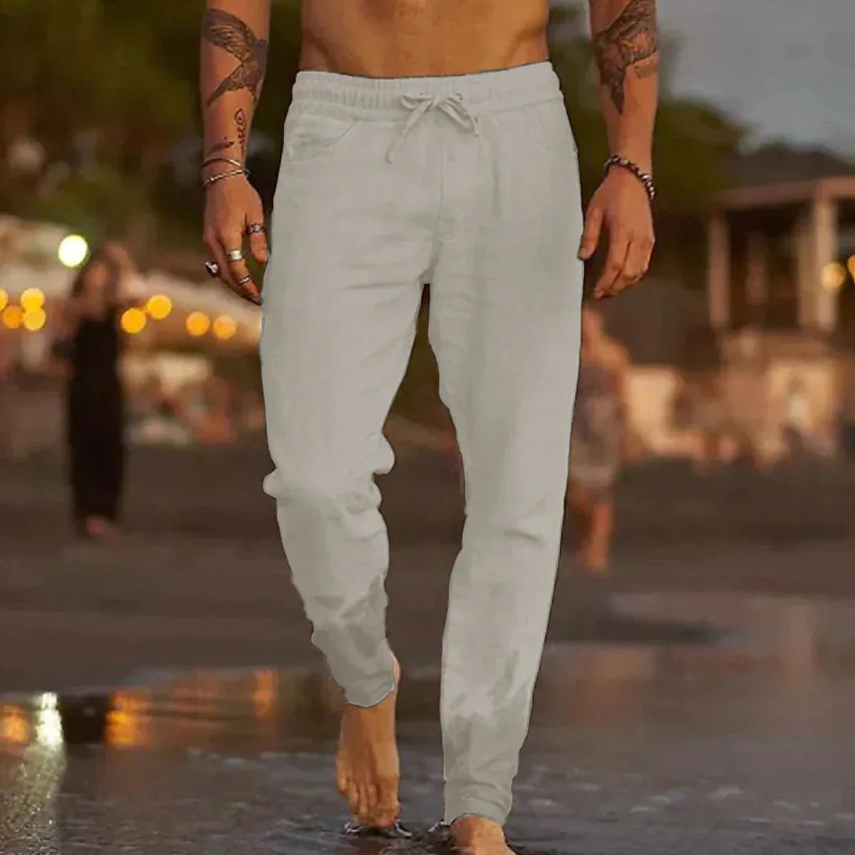 WW | Lässige Leinenhose Für Herren