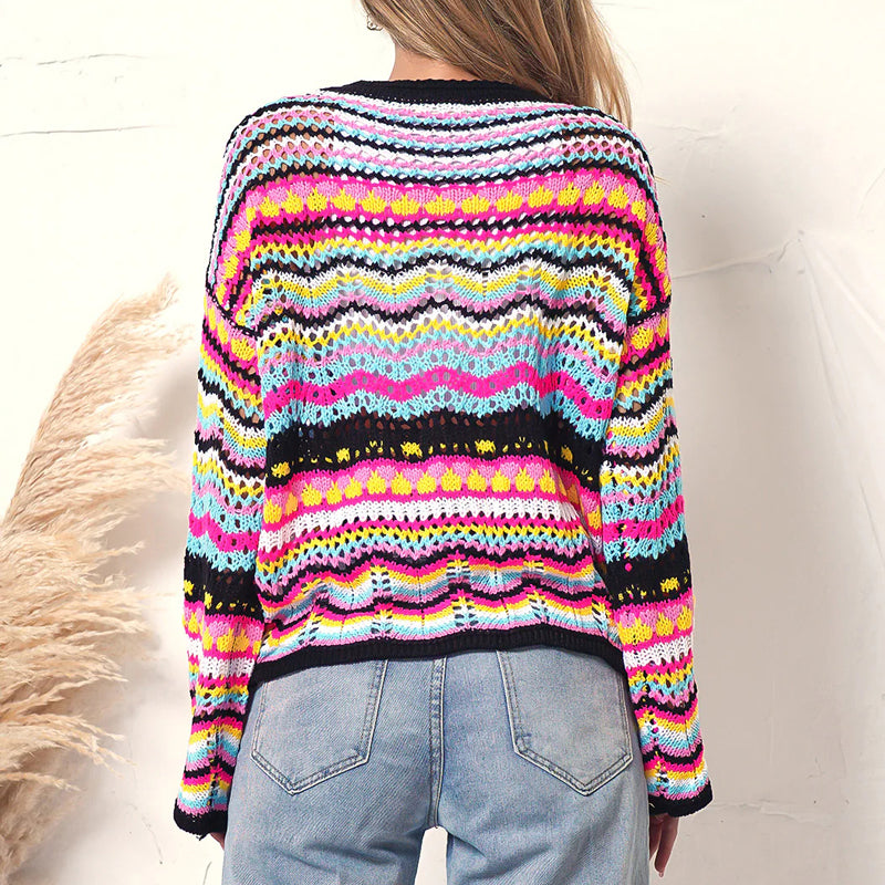 WW | Farbiger Strickpullover