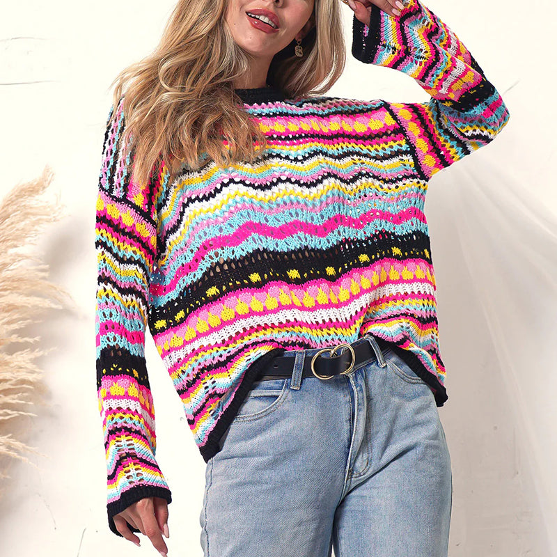 WW | Farbiger Strickpullover
