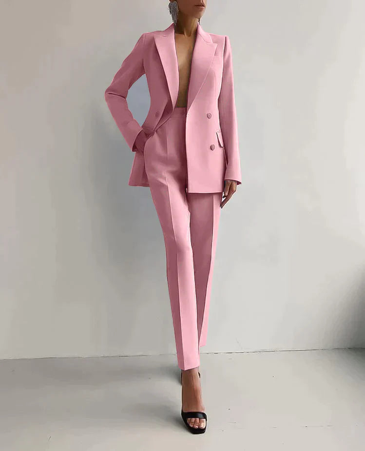 WW | Elegantes Blazer Und Hosen Satz Für Damen
