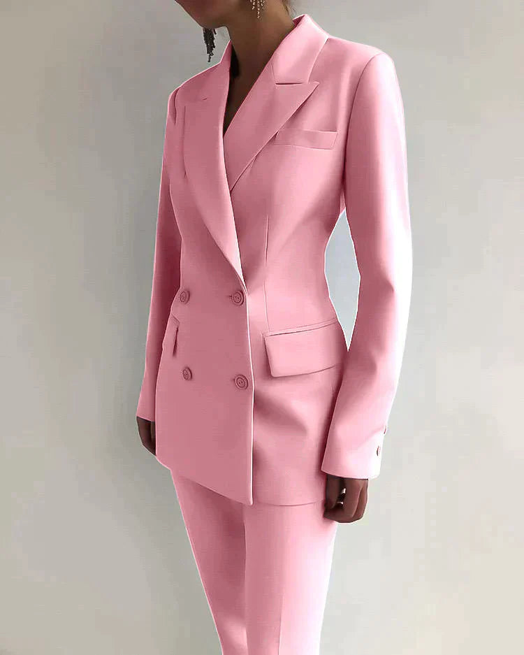 WW | Elegantes Blazer Und Hosen Satz Für Damen