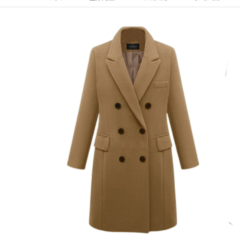 WW | fashionable women's long coat
