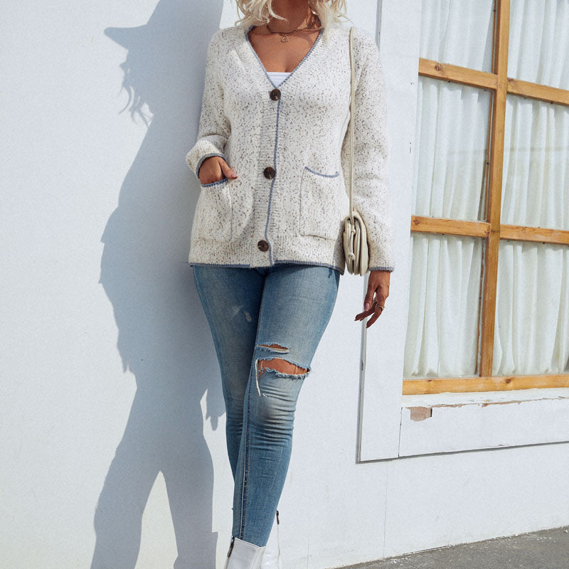 WW | Weiche Strickstrickjacke für Alltag